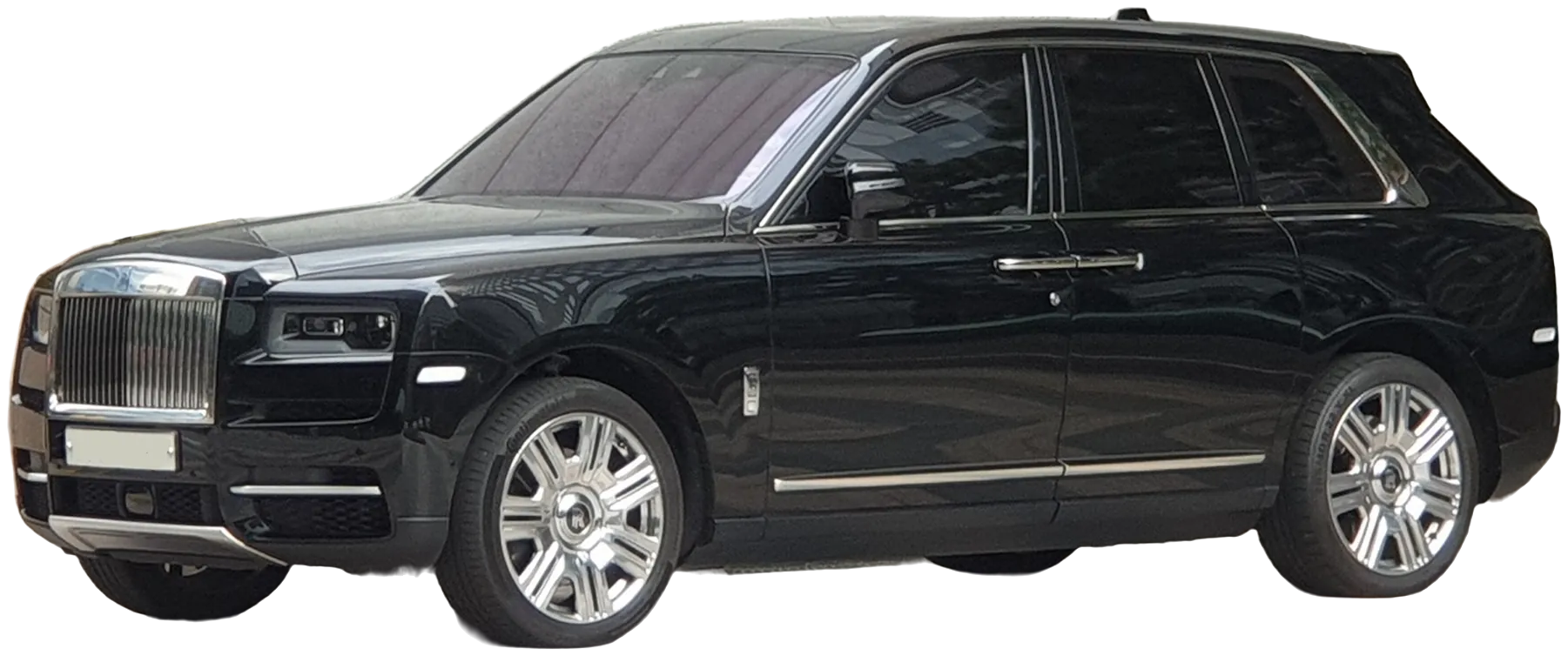 A black Rolls-Royce Cullinan