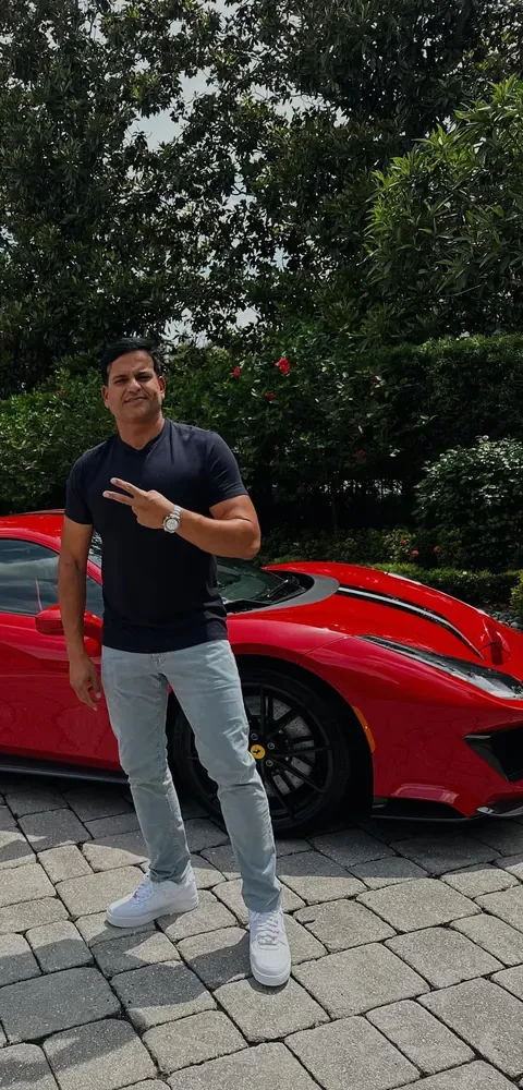 Kamran with his Ferrari 488 Pista